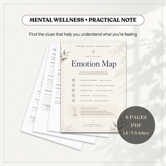 Emotion Map Worksheet — Practical Note (Printable PDF)