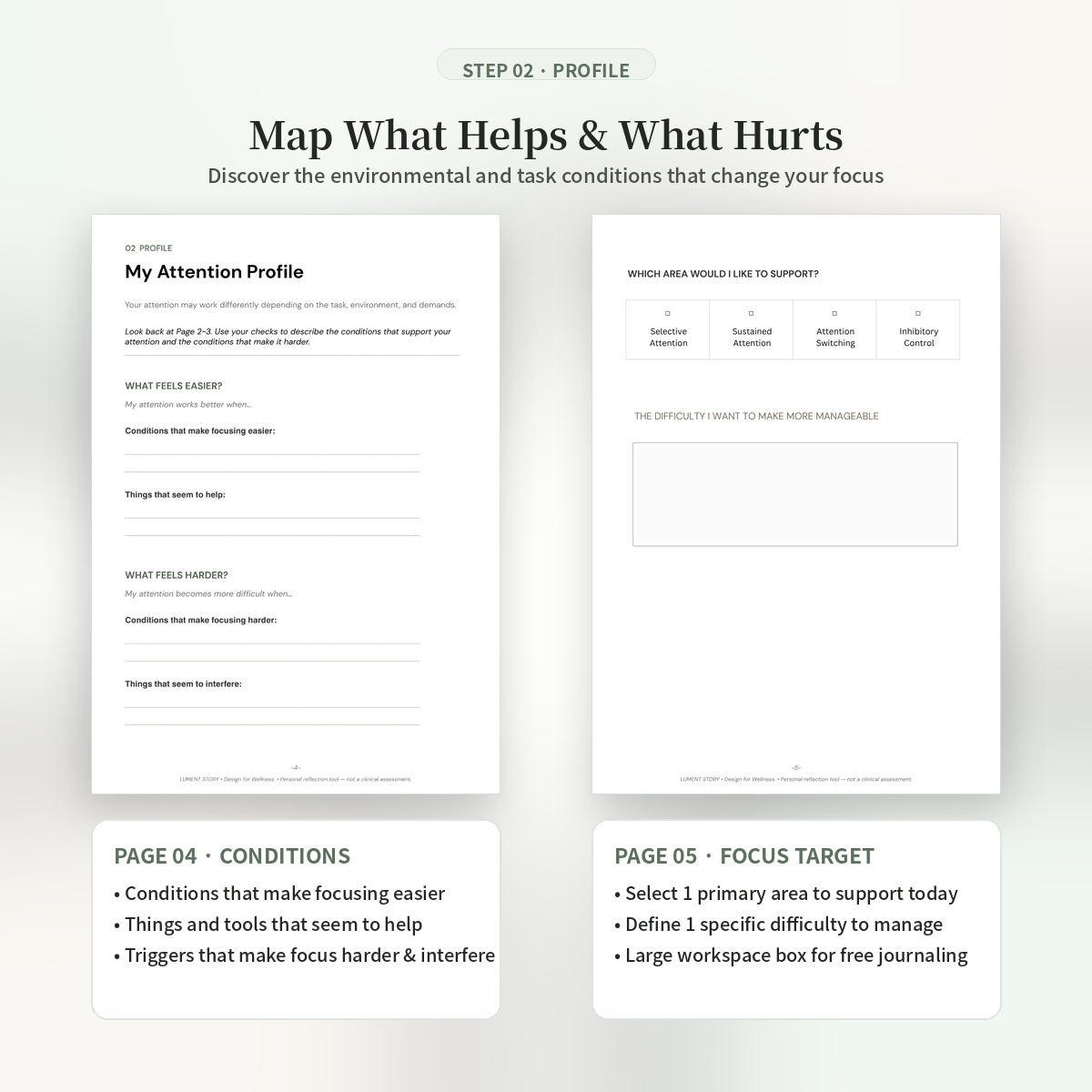 Attention Profile Worksheet — Practical Note (Printable PDF)
