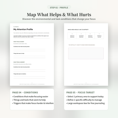 Attention Profile Worksheet — Practical Note (Printable PDF)