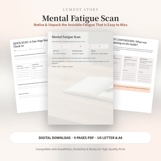 Mental Fatigue Scan Worksheet — Practical Note (Printable PDF)