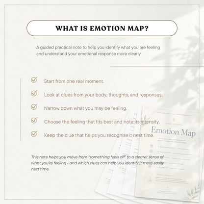 Emotion Map Worksheet — Practical Note (Printable PDF)