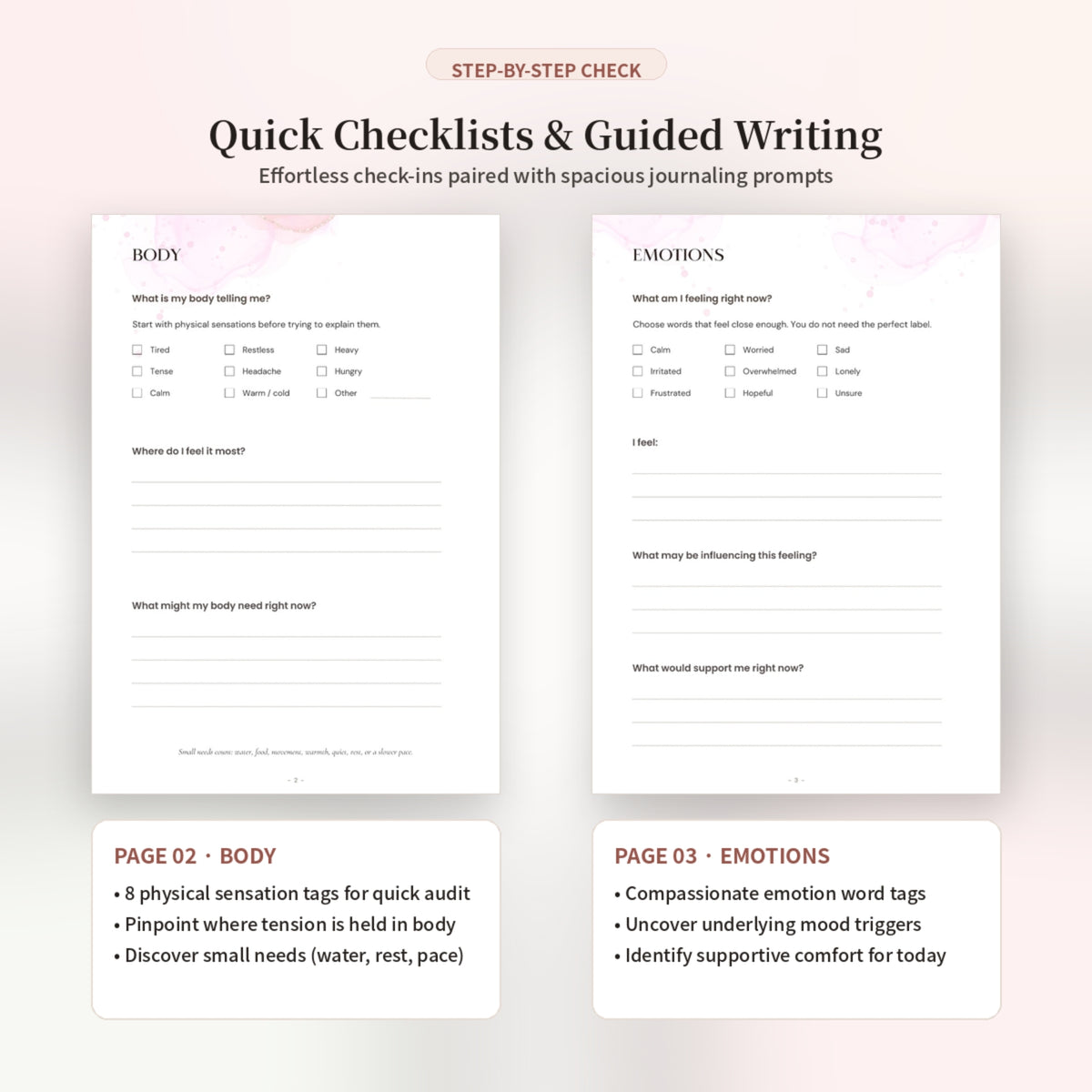 Mind Check-in Worksheet — Practical Note (Printable PDF)