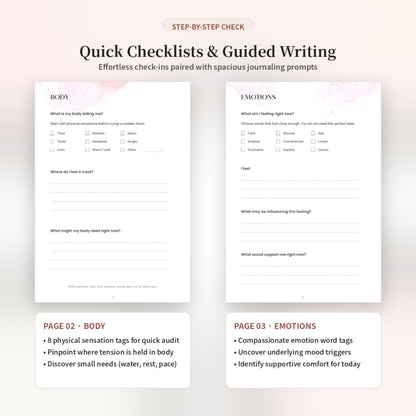 Mind Check-in Worksheet — Practical Note (Printable PDF)