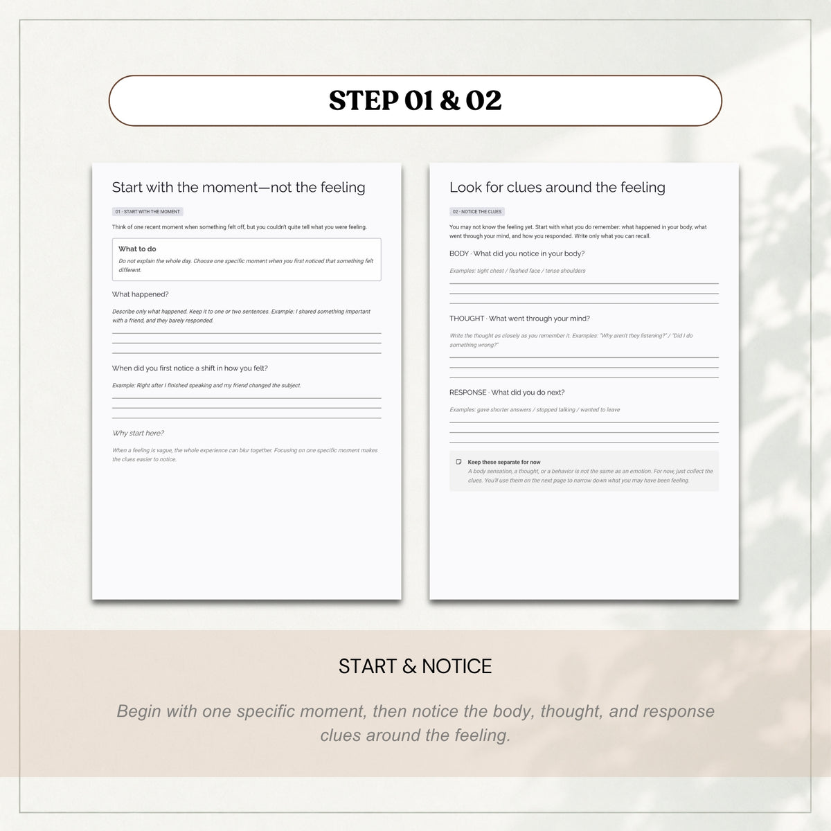 Emotion Map Worksheet — Practical Note (Printable PDF)