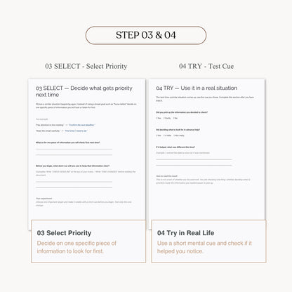 Selective Attention Check Worksheet — Practical Note (Printable PDF)