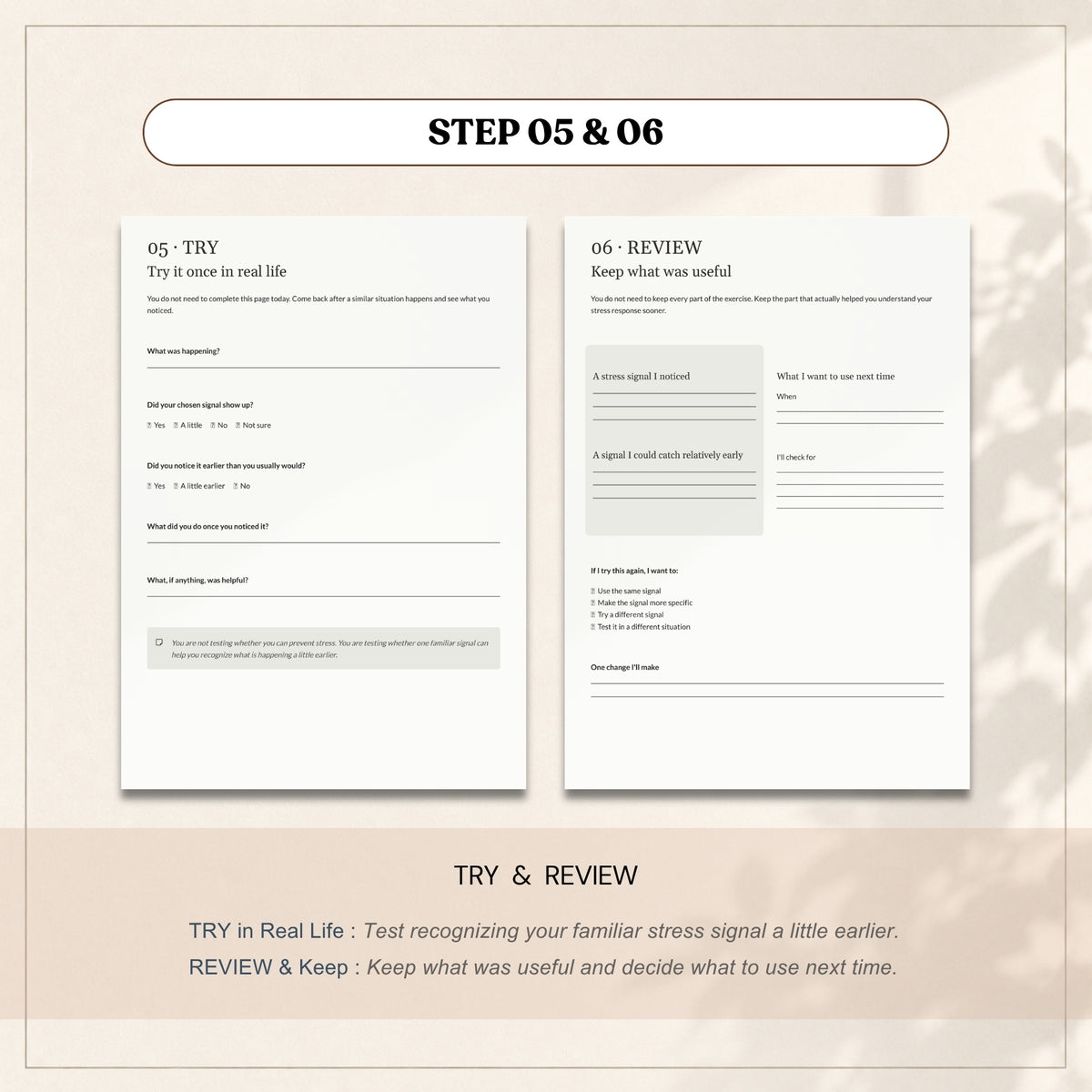 Stress Signature Worksheet — Practical Note (Printable PDF)