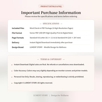 Mind Check-in Worksheet — Practical Note (Printable PDF)